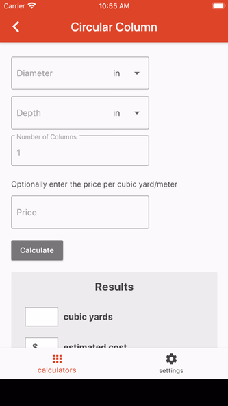 Concrete Calculator Plus Screenshot 3 - AppWisp.com Concrete Calculator Plus Screenshot 3 - AppWisp.com