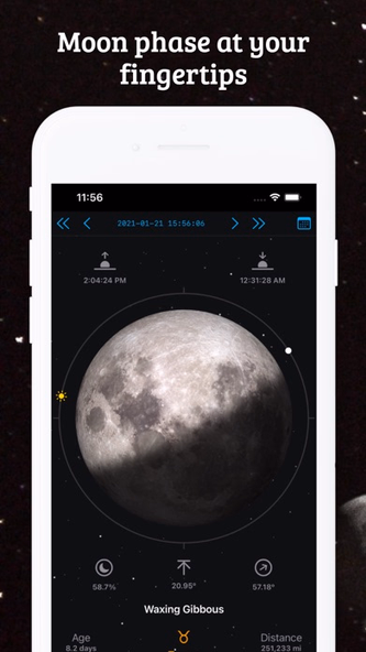 Moon Phase Calendar LunarSight Screenshot 1 - AppWisp.com Moon Phase Calendar LunarSight Screenshot 1 - AppWisp.com
