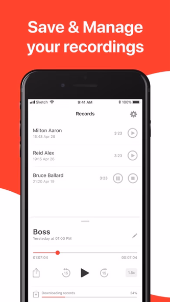 RECtime Call Recorder App Screenshot 3 - AppWisp.com RECtime Call Recorder App Screenshot 3 - AppWisp.com