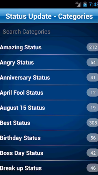Status Quotes Collection Screenshot 1 - AppWisp.com Status Quotes Collection Screenshot 1 - AppWisp.com