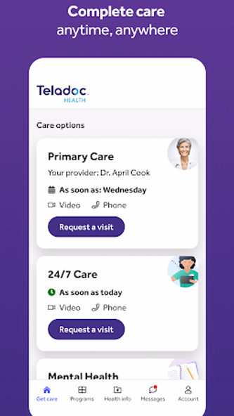 Teladoc Health Screenshot 1 - AppWisp.com Teladoc Health Screenshot 1 - AppWisp.com