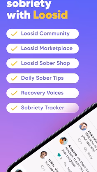 Loosid: Sober Recovery Network Screenshot 3 - AppWisp.com Loosid: Sober Recovery Network Screenshot 3 - AppWisp.com