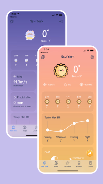 CuteWeather: weather widget Screenshot 3 - AppWisp.com CuteWeather: weather widget Screenshot 3 - AppWisp.com