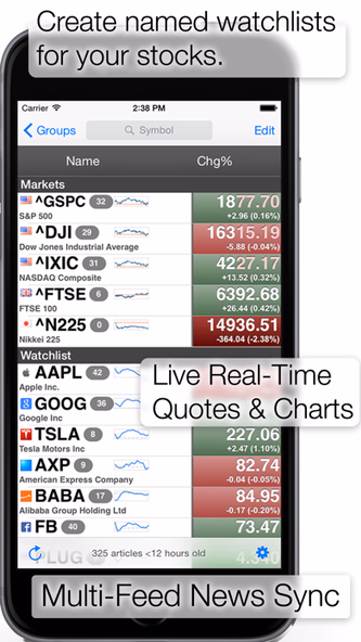Stocks: Realtime Quotes Charts Screenshot 1 - AppWisp.com Stocks: Realtime Quotes Charts Screenshot 1 - AppWisp.com