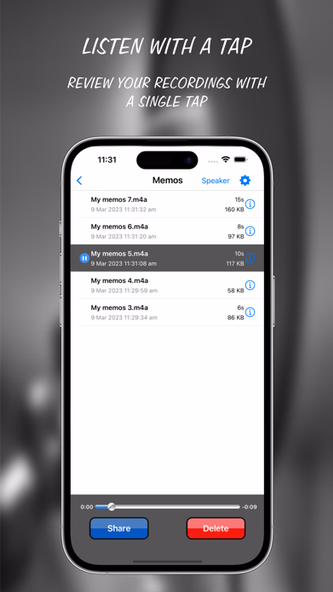 Voice Recorder – Voice Memos Screenshot 3 - AppWisp.com Voice Recorder – Voice Memos Screenshot 3 - AppWisp.com