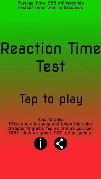 Simple Reaction Time Test Screenshot 1 - AppWisp.com Simple Reaction Time Test Screenshot 1 - AppWisp.com