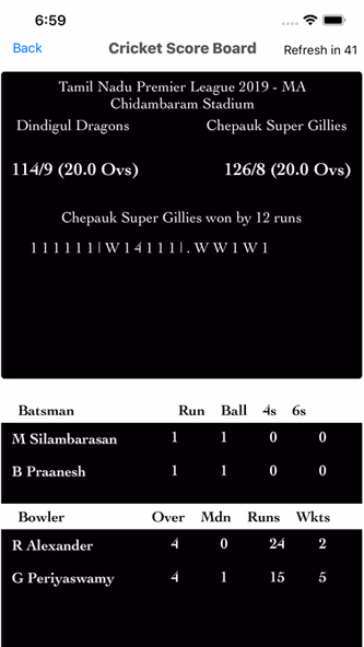 CricScoreBoard Screenshot 2 - AppWisp.com CricScoreBoard Screenshot 2 - AppWisp.com