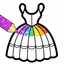 Dresses Coloring Book Glitter - AppWisp.com