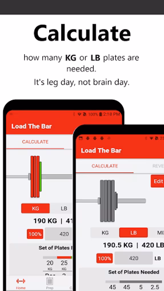 Bar Is Loaded - Gym Calculator Screenshot 1 - AppWisp.com Bar Is Loaded - Gym Calculator Screenshot 1 - AppWisp.com