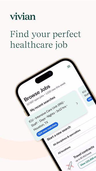 Vivian - Find Healthcare Jobs Screenshot 1 - AppWisp.com Vivian - Find Healthcare Jobs Screenshot 1 - AppWisp.com