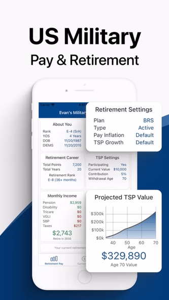 Military Money: Pay & Pension Screenshot 1 - AppWisp.com Military Money: Pay & Pension Screenshot 1 - AppWisp.com