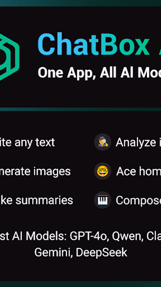ChatBox: AI Chat Bot Assistant Screenshot 1 - AppWisp.com ChatBox: AI Chat Bot Assistant Screenshot 1 - AppWisp.com