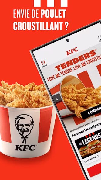 KFC France : Poulet & Burger Screenshot 1 - AppWisp.com KFC France : Poulet & Burger Screenshot 1 - AppWisp.com