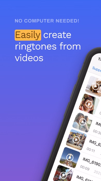 Video to Ringtone Screenshot 1 - AppWisp.com Video to Ringtone Screenshot 1 - AppWisp.com