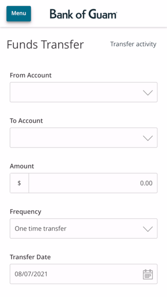 Bank of Guam® Mobile Banking Screenshot 2 - AppWisp.com Bank of Guam® Mobile Banking Screenshot 2 - AppWisp.com