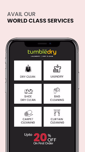 Tumbledry Dry Clean & Laundry Screenshot 3 - AppWisp.com Tumbledry Dry Clean & Laundry Screenshot 3 - AppWisp.com