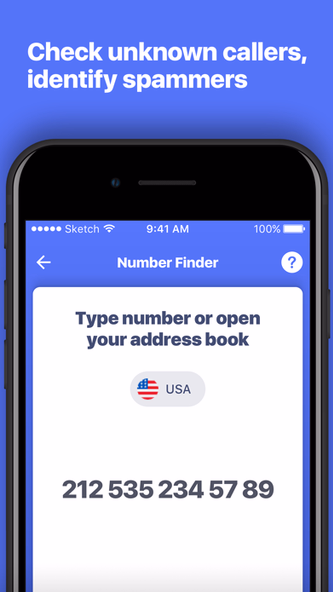 Number Finder: True Caller ID Screenshot 1 - AppWisp.com Number Finder: True Caller ID Screenshot 1 - AppWisp.com