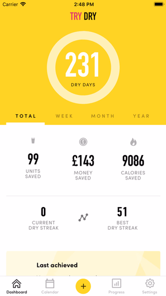 TRY DRY: The Dry January app Screenshot 1 - AppWisp.com TRY DRY: The Dry January app Screenshot 1 - AppWisp.com