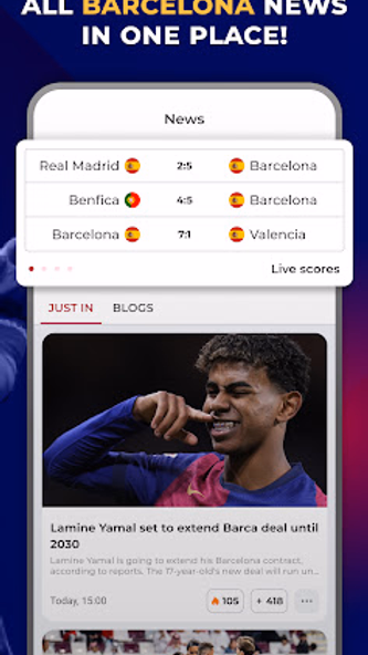 Barcelona Live - Soccer App Screenshot 2 - AppWisp.com Barcelona Live - Soccer App Screenshot 2 - AppWisp.com