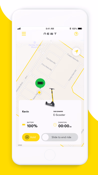Newt - Scooter Sharing Screenshot 1 - AppWisp.com Newt - Scooter Sharing Screenshot 1 - AppWisp.com