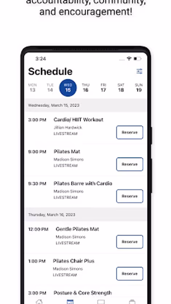 HB Pilates & Fitness Screenshot 2 - AppWisp.com HB Pilates & Fitness Screenshot 2 - AppWisp.com