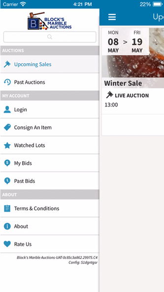 Block's Marble Auctions Screenshot 4 - AppWisp.com Block's Marble Auctions Screenshot 4 - AppWisp.com
