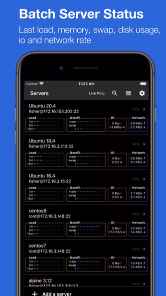 SSH Pulse: Terminal & Stats Screenshot 3 - AppWisp.com SSH Pulse: Terminal & Stats Screenshot 3 - AppWisp.com