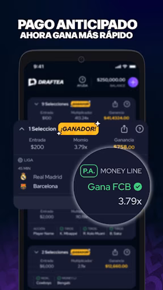 Draftea - Apuestas Deportivas Screenshot 3 - AppWisp.com Draftea - Apuestas Deportivas Screenshot 3 - AppWisp.com