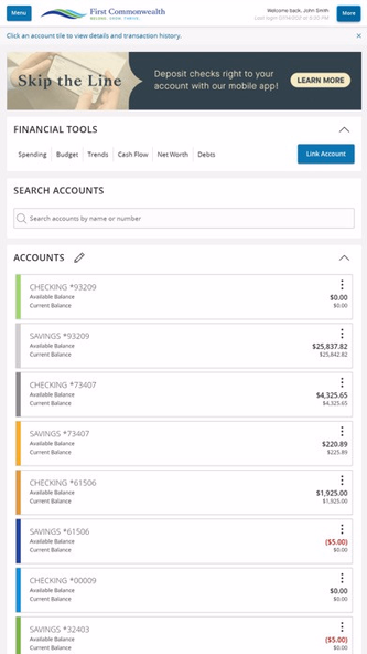 First Commonwealth FCU Mobile Screenshot 1 - AppWisp.com First Commonwealth FCU Mobile Screenshot 1 - AppWisp.com