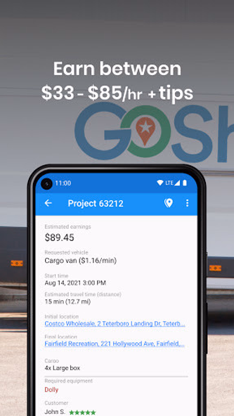 GoShare Driver - Delivery Pros Screenshot 3 - AppWisp.com GoShare Driver - Delivery Pros Screenshot 3 - AppWisp.com