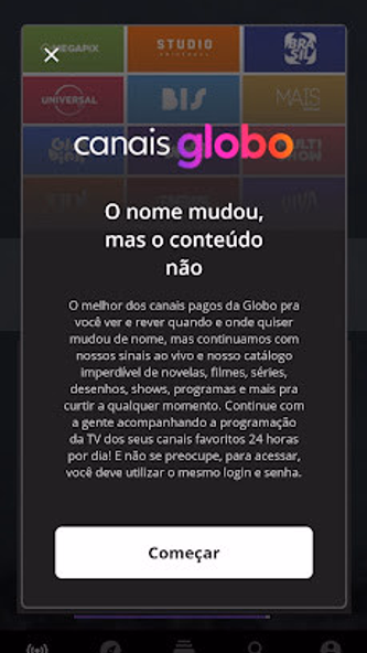 Canais Globo (Globosat Play) Screenshot 2 - AppWisp.com Canais Globo (Globosat Play) Screenshot 2 - AppWisp.com