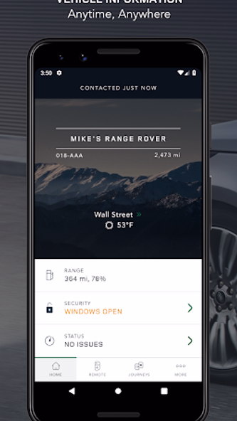 Land Rover Remote Screenshot 1 - AppWisp.com Land Rover Remote Screenshot 1 - AppWisp.com