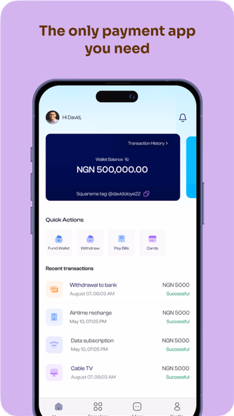 Squareme | P2P Social Payment Screenshot 2 - AppWisp.com Squareme | P2P Social Payment Screenshot 2 - AppWisp.com