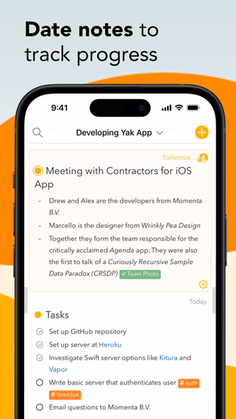 Agenda: Notes meets Calendar Screenshot 3 - AppWisp.com Agenda: Notes meets Calendar Screenshot 3 - AppWisp.com