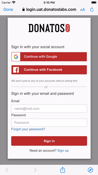 Donatos Pizza Screenshot 2 - AppWisp.com Donatos Pizza Screenshot 2 - AppWisp.com