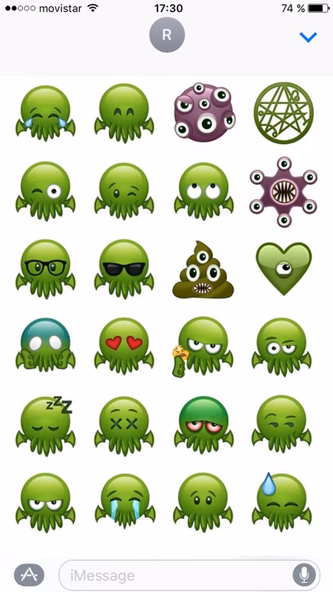 Cthulhu Emojis Screenshot 1 - AppWisp.com Cthulhu Emojis Screenshot 1 - AppWisp.com