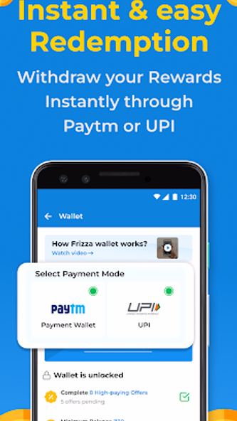 Money earning app Frizza Screenshot 2 - AppWisp.com Money earning app Frizza Screenshot 2 - AppWisp.com