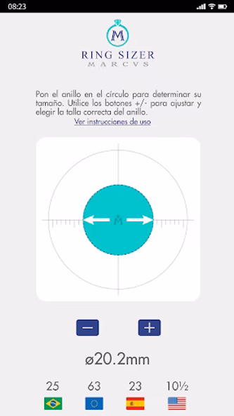 Ring Sizer Marcvs Screenshot 4 - AppWisp.com Ring Sizer Marcvs Screenshot 4 - AppWisp.com