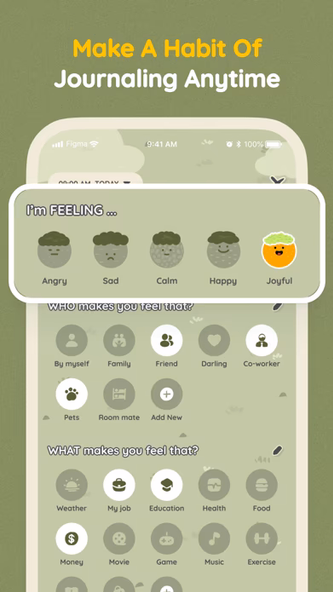 Pals: Daily log mood journal Screenshot 2 - AppWisp.com Pals: Daily log mood journal Screenshot 2 - AppWisp.com
