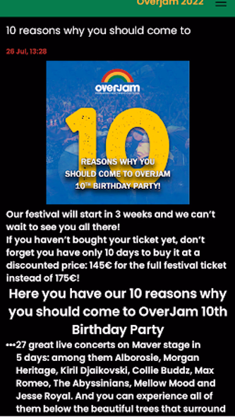 Overjam Festival App Screenshot 1 - AppWisp.com Overjam Festival App Screenshot 1 - AppWisp.com