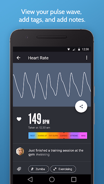 Instant Heart Rate: HR Monitor Screenshot 3 - AppWisp.com Instant Heart Rate: HR Monitor Screenshot 3 - AppWisp.com