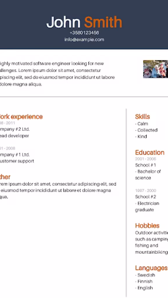Curriculum Vitae Screenshot 2 - AppWisp.com Curriculum Vitae Screenshot 2 - AppWisp.com
