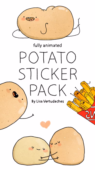 Potato Sticker Pack Screenshot 1 - AppWisp.com Potato Sticker Pack Screenshot 1 - AppWisp.com