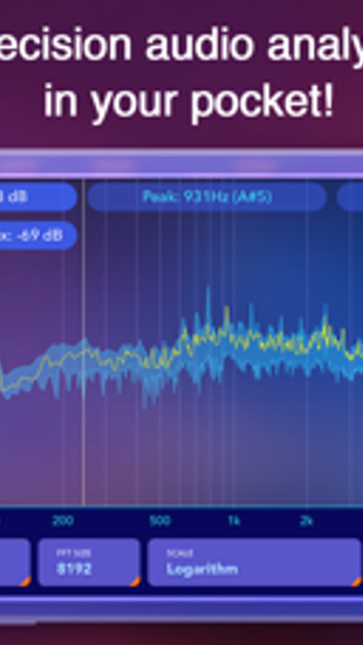 Audio Spectrum Analyzer dB RTA Screenshot 1 - AppWisp.com Audio Spectrum Analyzer dB RTA Screenshot 1 - AppWisp.com