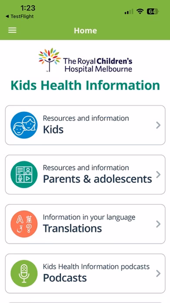 Kids Health Info Screenshot 1 - AppWisp.com Kids Health Info Screenshot 1 - AppWisp.com