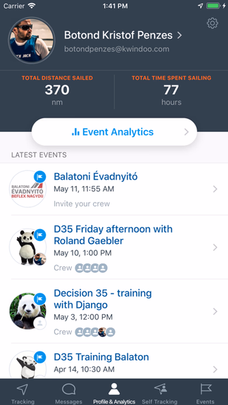 KWINDOO Tracking for sailing Screenshot 4 - AppWisp.com KWINDOO Tracking for sailing Screenshot 4 - AppWisp.com