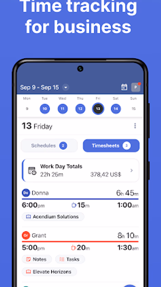 Timesheets - Employee Link Screenshot 2 - AppWisp.com Timesheets - Employee Link Screenshot 2 - AppWisp.com