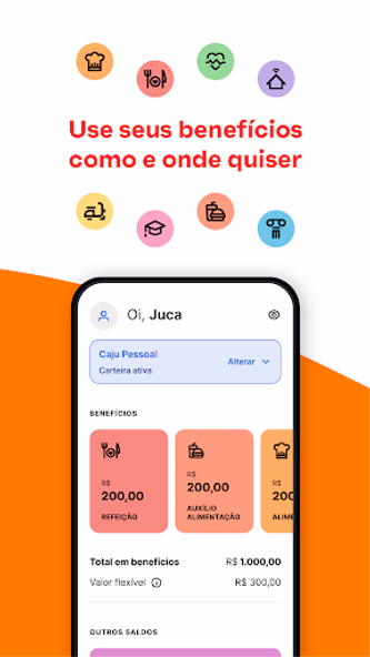 Caju - Benefícios por inteiro Screenshot 2 - AppWisp.com Caju - Benefícios por inteiro Screenshot 2 - AppWisp.com