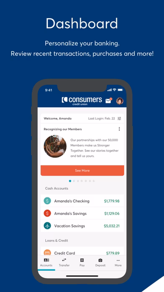 Consumers Credit Union - MI Screenshot 2 - AppWisp.com Consumers Credit Union - MI Screenshot 2 - AppWisp.com
