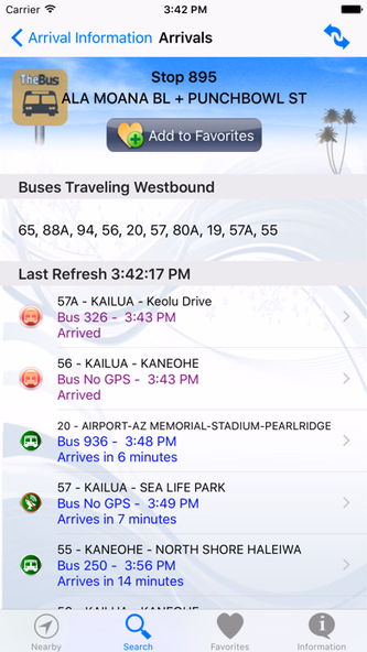 DaBus2 - The Oahu Bus App Screenshot 4 - AppWisp.com DaBus2 - The Oahu Bus App Screenshot 4 - AppWisp.com